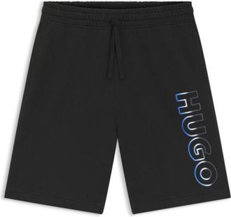 HUGO BOSS Ombr&eacute;-logo shorts in cotton terry