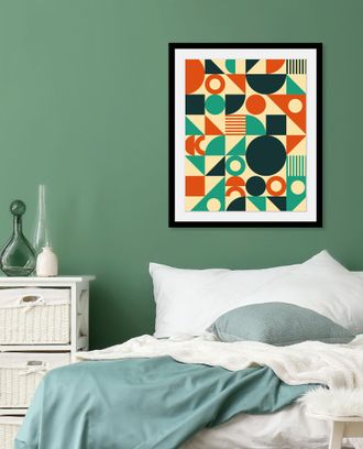 Queence Bild »Christine« Abstrakt Figuren Gemälde Kunst 1 Stk. tlg. HD Premium Poster-Druck inkl. Holzrahmen