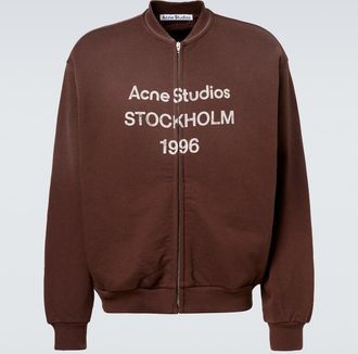 Acne Studios Logo printed cotton-blend sweatshirt
