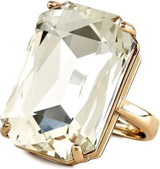 Kenneth Jay Lane Anello con cristalli - Oro