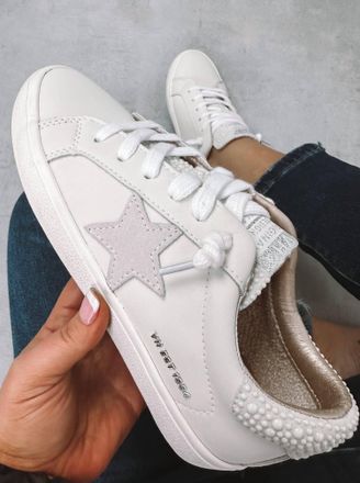 Vintage Havana Womens Isa Low Top Sneakers In White Multi