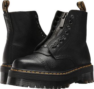 Dr. Martens Sinclair Milled Nappa Leather Platform Boots Womens Shoes Black Milled Nappa : UK 8 (US Womens 10) M