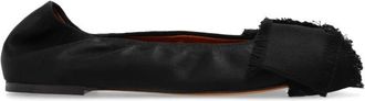 Lanvin Satijnen ballerinas - Dames - Ballerinas - Zwart - 36 EU - Satijn - Schoenen