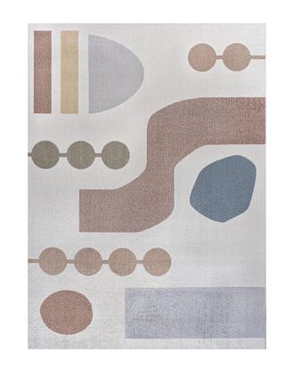 Jonathan Y Designs Jonathan Y Riley Abstract Coastal Contemporary Machine-Washable Polyester Rug