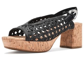 Aerosoles Cornelia Womens Wedge Shoes Black Embossed Raffia : 6.5 B - Medium, Suede