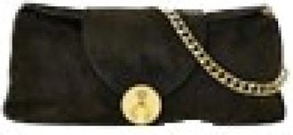 Versace Vivian Suede Clutch - Dames - Clutches - Zwart - ONE Size - Leer - Tassen