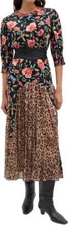 Rixo Meg Maxi Dress In Mila Butterfly Mix Black