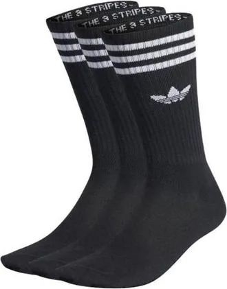adidas Originals Mid-Cut Socks 3 Pairs Black IL5022