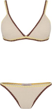 Brigitte Bikini Annex con bordo a contrasto - Toni neutri