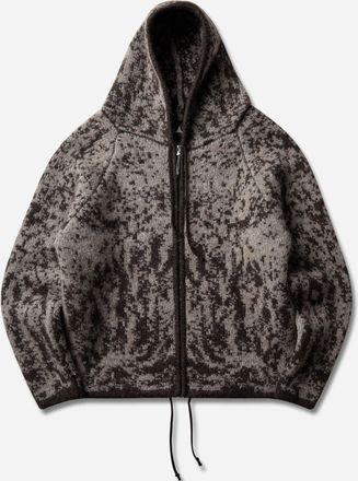 Roa Men s Shrub Felted Knit Zip-Up Sweater Fuzzy Brown