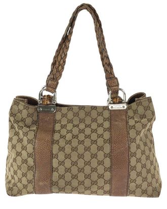 Gucci Bamboo Gg Tote Bag (Authentic Pre-Loved)
