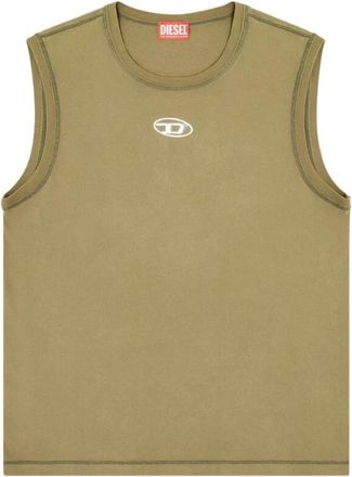 Diesel Tops, Heren, Groen, S, Katoen, Tanktop