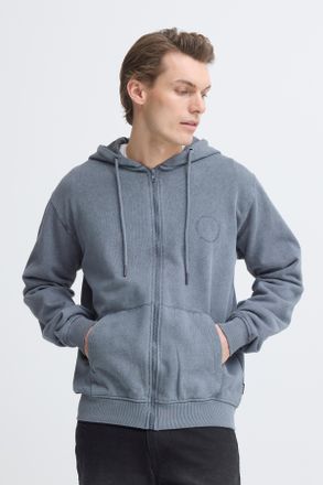 Blend Kapuzensweatshirt BLEND BHFACTOR ZP HOOD SWEATSHIRT, Herren, Gr. XXL, iron gate, Sweatware, Obermaterial: 100% Baumwolle, unifarben, regular fit norma