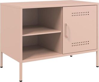 vidaXL Mueble De Tv Acero Rosa 68x39x50,5 Cm Vidaxl