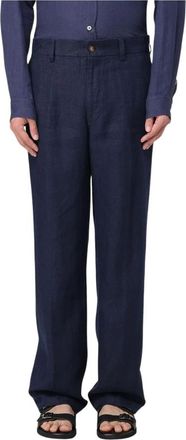 Michael Kors Heren, Broeken, Blauw, Maat: W32 Linnen