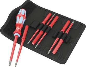 Wera Set De Destornilladores Aislados Kraftform Kompakt Vde Wera Kk Vde Stainless 8 Extra Slim 1 (8 Piezas)