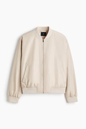 H&M Lightweight Bomber Jacket in Light Beige at Nordstrom, Size Xx-Large