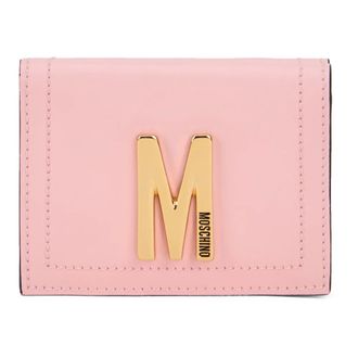 Moschino Wallet with Metal Letter - female - Moschino - Wallets & Cardholders - Pink - ONE SIZE - Accessories