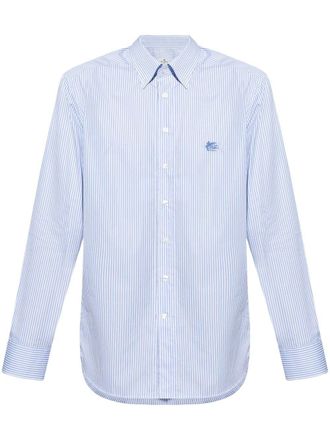Etro Camicia A Righe In Cotone-Uomo
