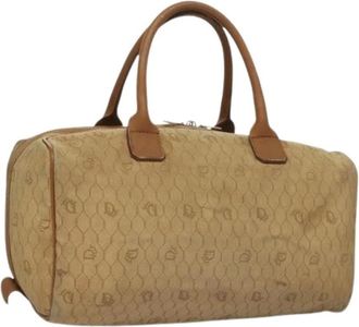 Dior Pre-owned Weekend Bags, female, Beige, Size: ONE SIZE Pre-owned Honeycomb Canvas Boston Bag