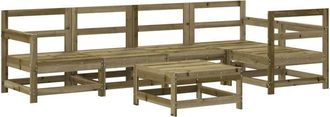 vidaXL 6 Piece Garden Lounge Set Impregnated Wood Pine vidaXL