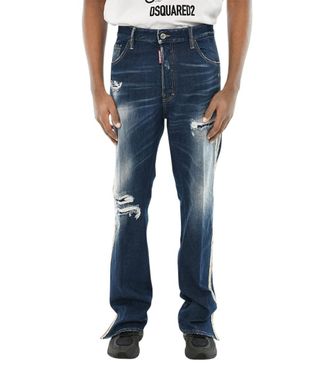 Dsquared2 Navy Blue Distressed Jeans