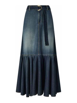 Pinko Guardiano Long Skirt With Belt