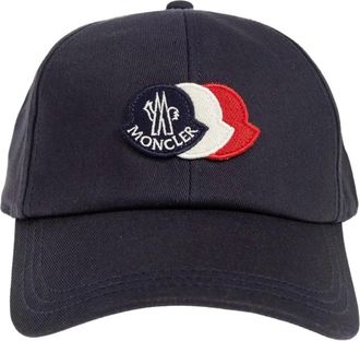 Moncler Caps, male, Blue, Size: ONE SIZE Triple Logo Cap