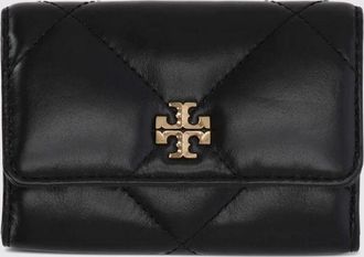 Tory Burch Portacarte Kira in pelle matelass&eacute; con logo Double T