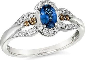 Le Vian 14K 0.72 Ct. Tw. Diamond & Blueberry Sapphire Cocktail Ring