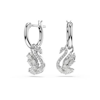 Swarovski Zwaan Oorhangers - Dames - Oorbellen - Grijs - ONE Size - Accessoires