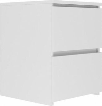 Hucoco Hucoco - Venice - Mesita De Noche Estilo Moderno - 40x40x52 - Mesita De Noche Con 2 Cajones - Muebles Dormitorio