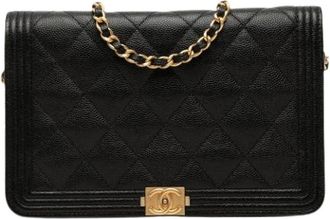 Chanel Pre-owned The Boy Wallet on Chain - - Pre-owned - Donna - Nero - ONE SIZE