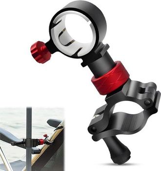 No Brand Soporte De Aluminio Para Sombrilla De Pesca Para Balc&oacute;n Con Pantalla De Pesca - Accesorios Para Soporte De Ca&ntilde;as De Barco - Abrazadera Para Soporte De