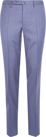 Incotex Broeken, Heren, Blauw, M, Katoen, Klassieke Regular Chino