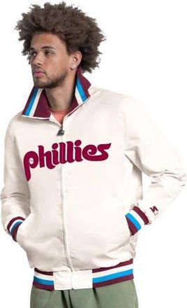 Starter Mens Starter White Philadelphia Phillies The Captain Cooperstown Logo Full-Zip Varsity Jacket at Nordstrom, Size Xxx-Large