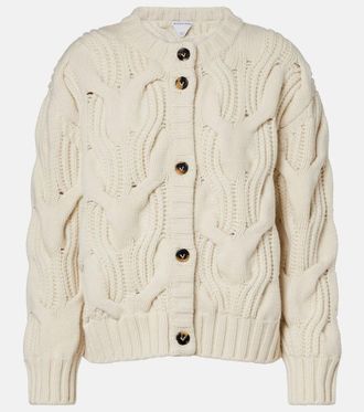 Bottega Veneta Cable-knit wool cardigan