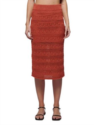 Nation Ltd Driana Crochet Skirt In Ginger
