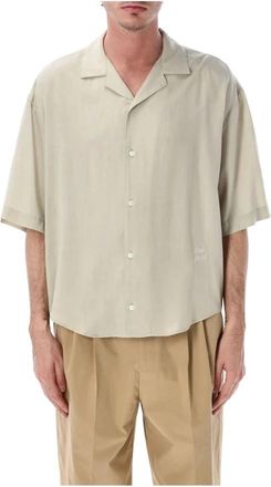 Ami Camicia a maniche corte con colletto alla cubana - - Shirts - Uomo - Beige - M