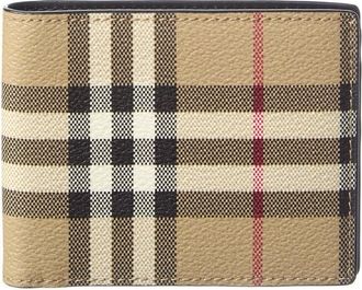 Burberry Check E-Canvas Bifold Wallet