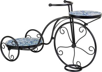 Wanderlust Deco Wanderlust Deco - Soporte Bici De Mosaico Y Forja Negro 67x26.5x43