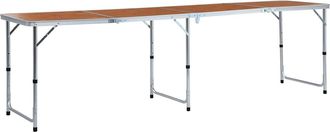 vidaXL Mesa De Camping Plegable De Aluminio 240x60 Cm Vidaxl