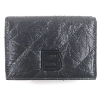 Balenciaga Black Leather Wallet (Tri-Fold) (Pre-Owned)
