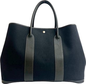 Herm&egrave;s Black Negonda Leather Handbag Tote Bag (Pre-Owned)