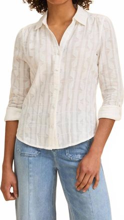 FDJ Split Neck Top In White