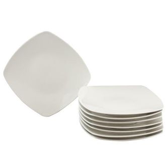 Gibson Simplicity Buffetware 8 Piece Dessert Plate in White at Nordstrom