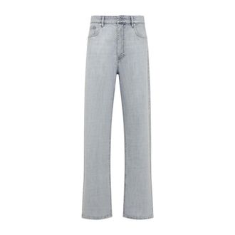 Miu Miu Blue Straight High Rise Jeans