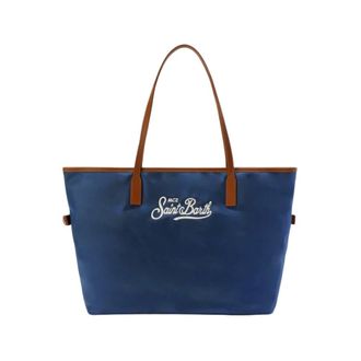 MC2 Saint Barth Tote Bags, female, Blue, Size: ONE SIZE City Bag Nylon