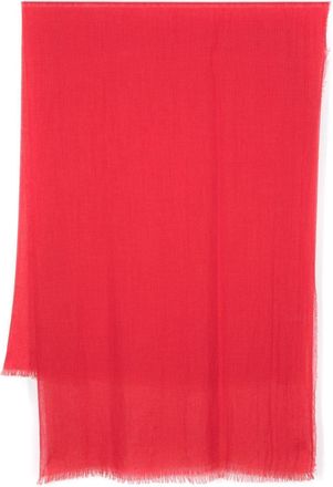 Botto Giuseppe frayed-edge scarf - women - Silk/Cashmere - One Size - Red