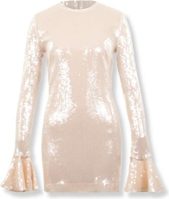 Rotate Sequined Mini Dress With Flared Cuffs